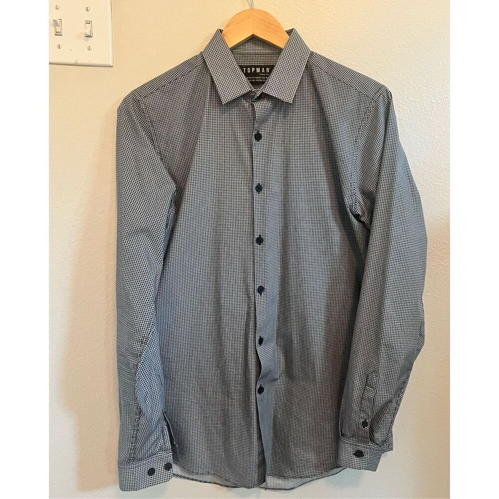 Men’s Topman Polkadot Dress Shirt